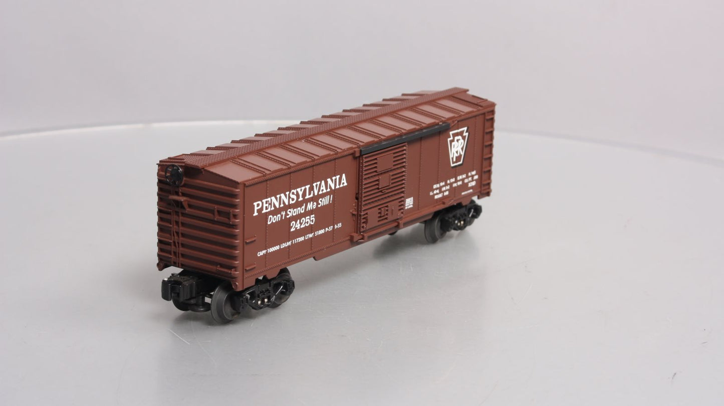 Lionel 6-26815 O Gauge PRR Boxcar w/Harmonica Playing Hobo #24255