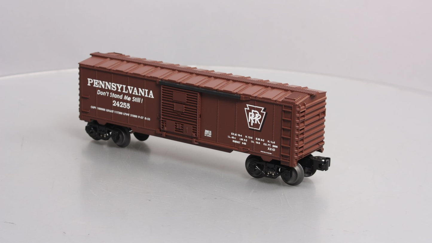 Lionel 6-26815 O Gauge PRR Boxcar w/Harmonica Playing Hobo #24255