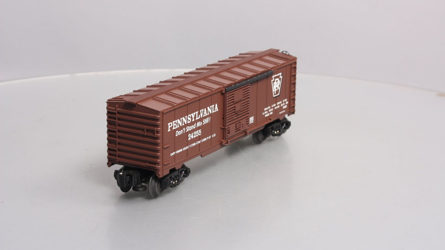 Lionel 6-26815 O Gauge PRR Boxcar w/Harmonica Playing Hobo #24255