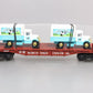 MTH 30-76116 O Gauge Wisconsin Central Flatcar With 2 Dairy Trucks  #5618 LN/Box