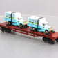 MTH 30-76116 O Gauge Wisconsin Central Flatcar With 2 Dairy Trucks  #5618 LN/Box