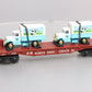 MTH 30-76116 O Gauge Wisconsin Central Flatcar With 2 Dairy Trucks  #5618 LN/Box