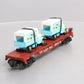 MTH 30-76116 O Gauge Wisconsin Central Flatcar With 2 Dairy Trucks  #5618 LN/Box