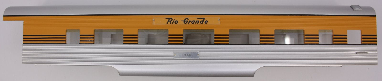 Lionel 21196-2 #1246 K-Line Denver & Rio Grande Aluminum Coach Shell