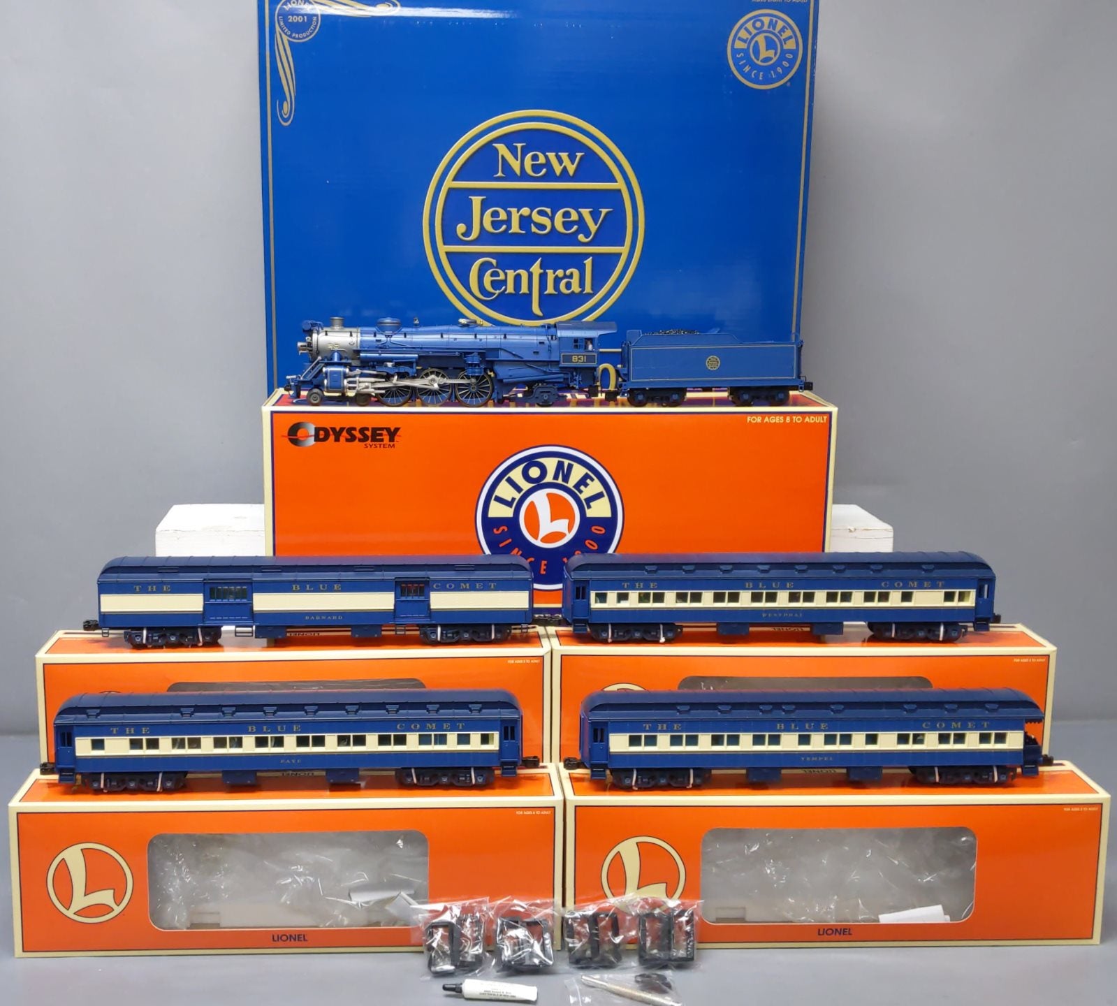 Lionel 6-21787 O Gauge CNJ Blue Comet 4-6-2 Steam Passenger Train Set LN/Box