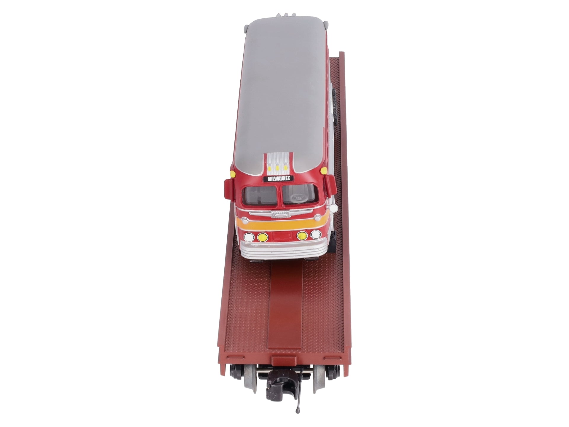 MTH 20-98831 O Gauge Milwaukee Road Flat Car w/ Diecast Bus #67208