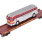 MTH 20-98831 O Gauge Milwaukee Road Flat Car w/ Diecast Bus #67208
