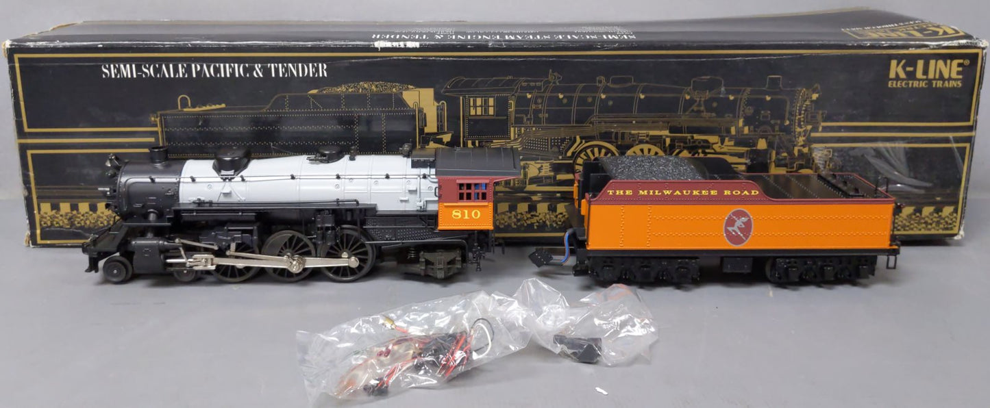 K-Line K3343-0810W MILW Pacific Semi-Scale Die Cast Steam Engine & Tender #810 LN/Box