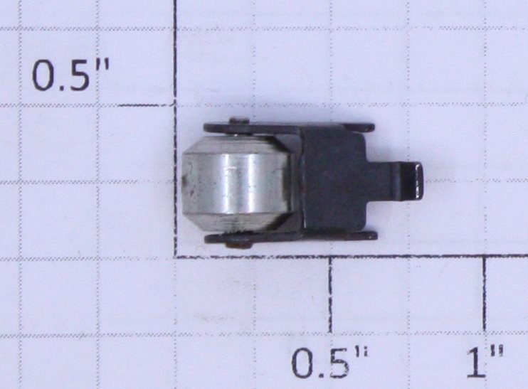 Lionel 2036-122 O Gauge Nickel Collector Roller and Blackened Bracket Assembly