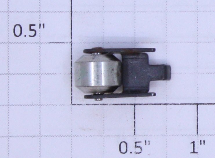 Lionel 2036-122 O Gauge Nickel Collector Roller and Blackened Bracket Assembly
