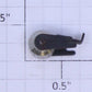 Lionel 2036-122 O Gauge Nickel Collector Roller and Blackened Bracket Assembly