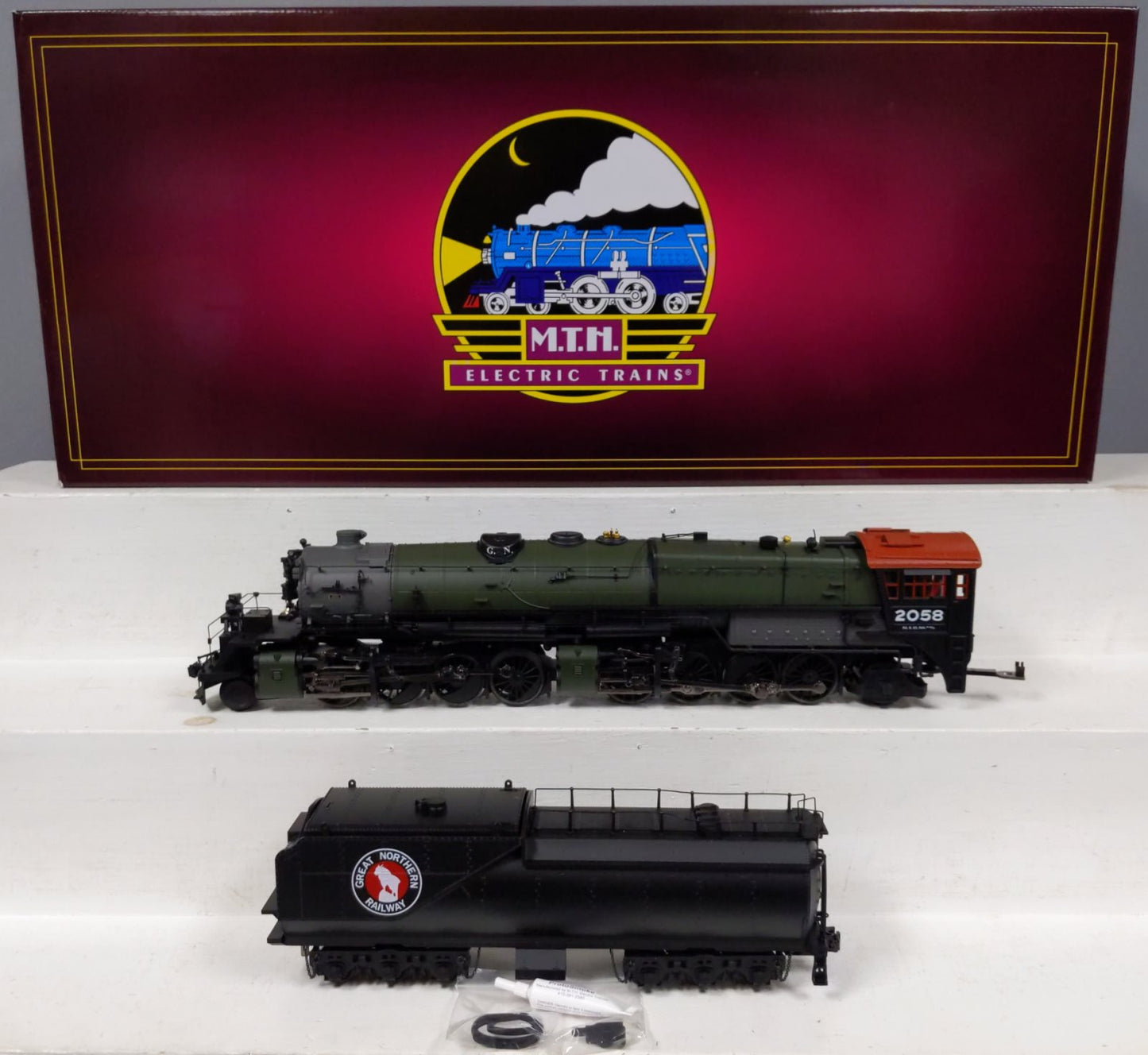 MTH 20-3387-1E O Gauge GN 2-8-8-2 R-2 Steam Locomotive & Tender w/PS2 #2058 NIB