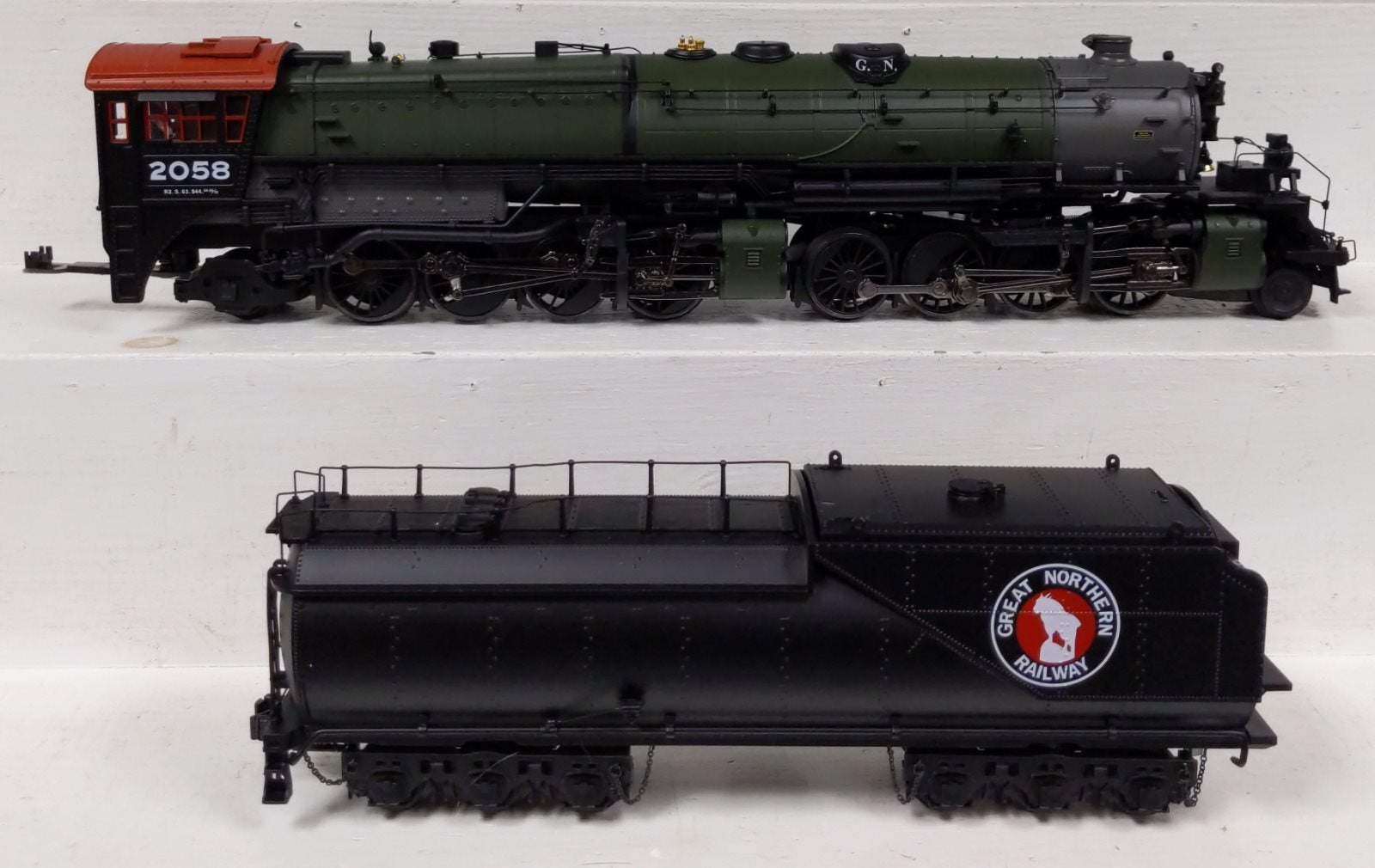 MTH 20-3387-1E O Gauge GN 2-8-8-2 R-2 Steam Locomotive & Tender w/PS2 #2058 NIB