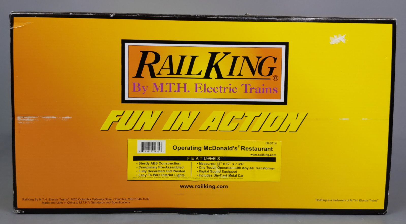 MTH 30-9114 O Gauge Operating McDonald's Restaurant – Trainz
