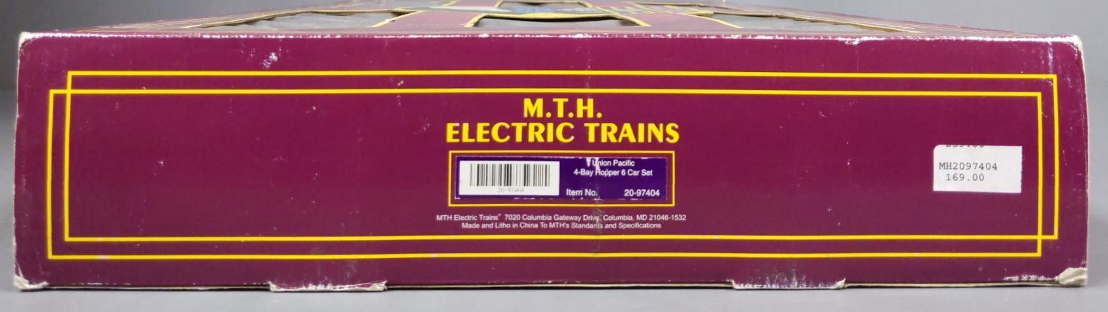 MTH 20-97404 O Union Pacific Premier 4-Bay Hopper Car Set (Set of 6) LN/Box