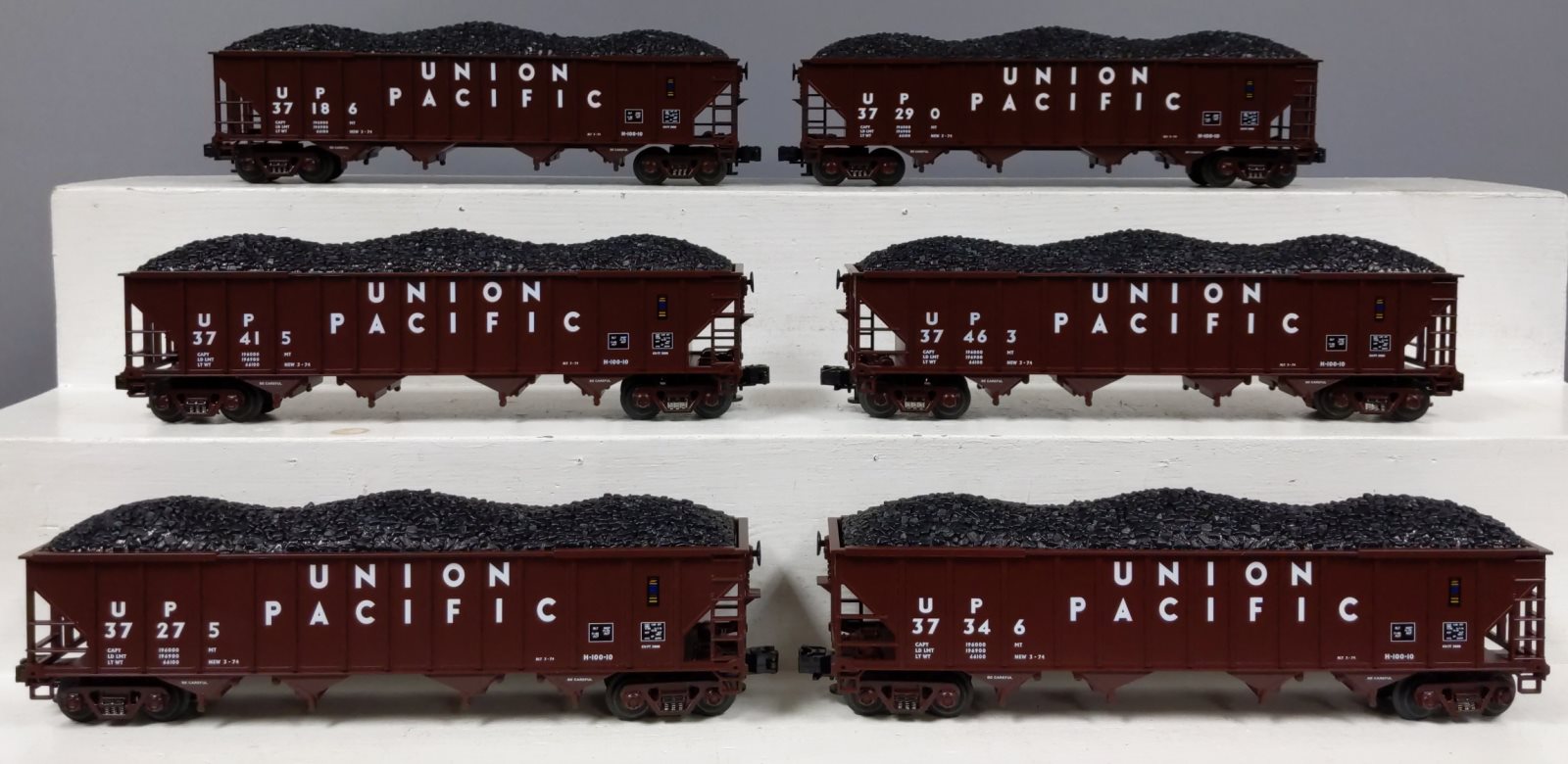 MTH 20-97404 O Union Pacific Premier 4-Bay Hopper Car Set (Set of 6) LN/Box