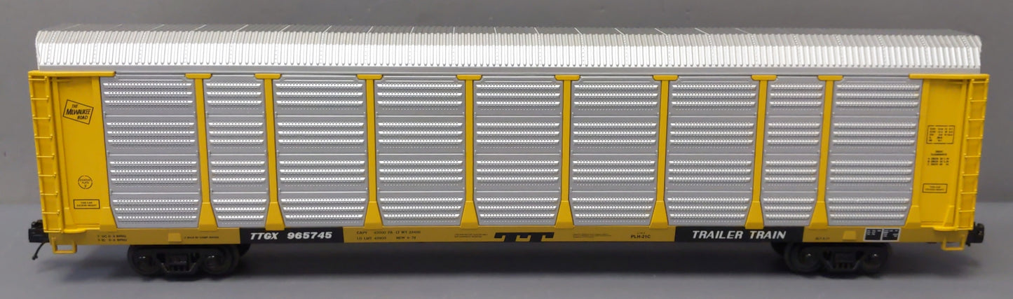 MTH 20-98799 O Guage Milwaukee Road Corrugated Auto Carrier #965745
