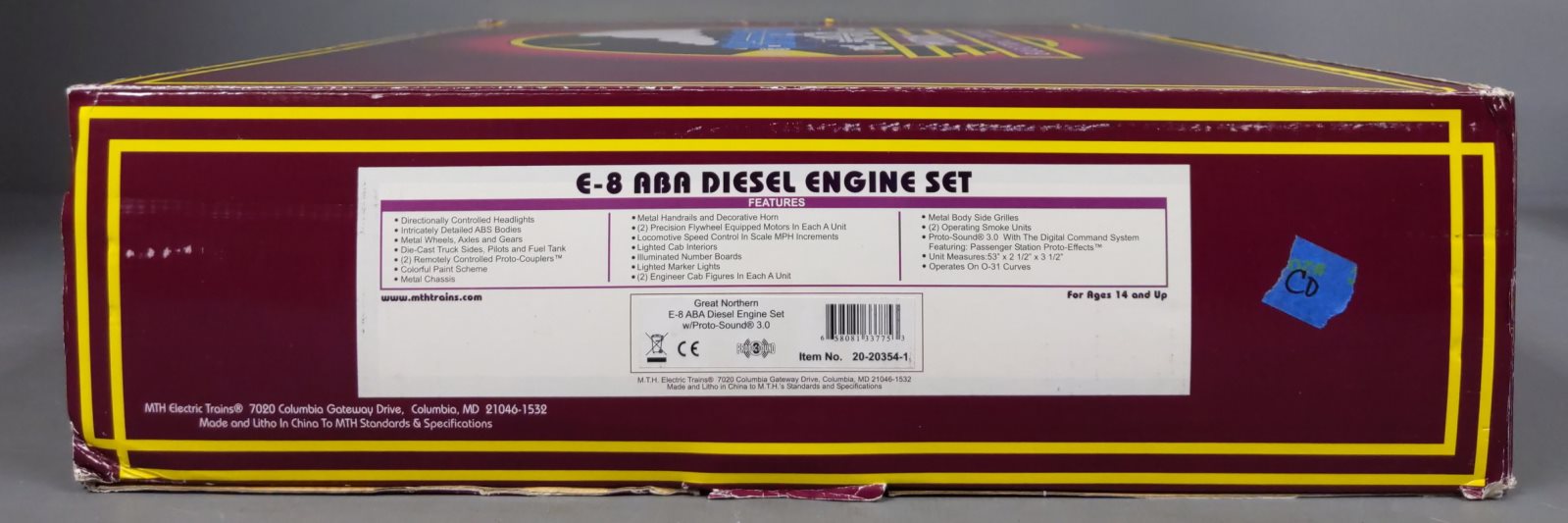 MTH 20-20354-1 O Gauge GN E-8 ABA Diesel Engine Set w/PS 3.0 #504/512/504B