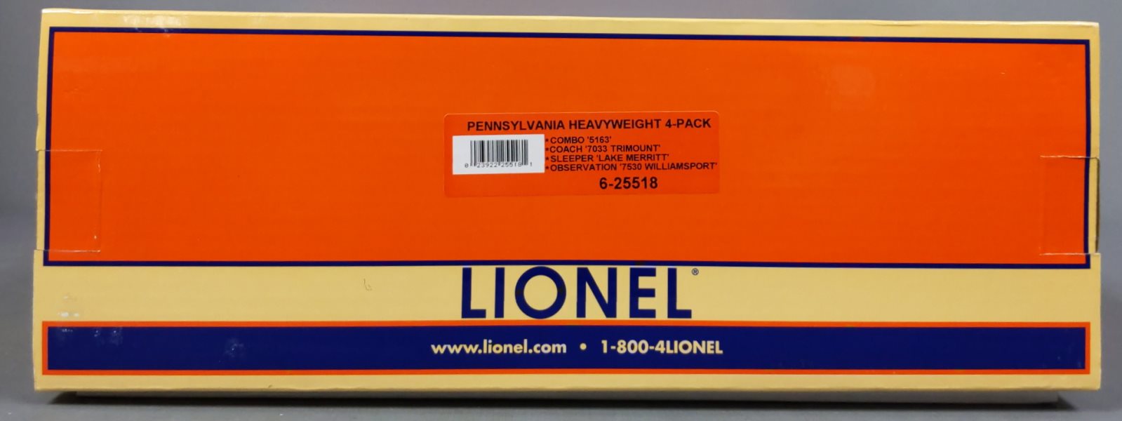 Lionel 6-25518 O Gauge Pennsylvania Heavyweight 4-Car Passenger Set NIB