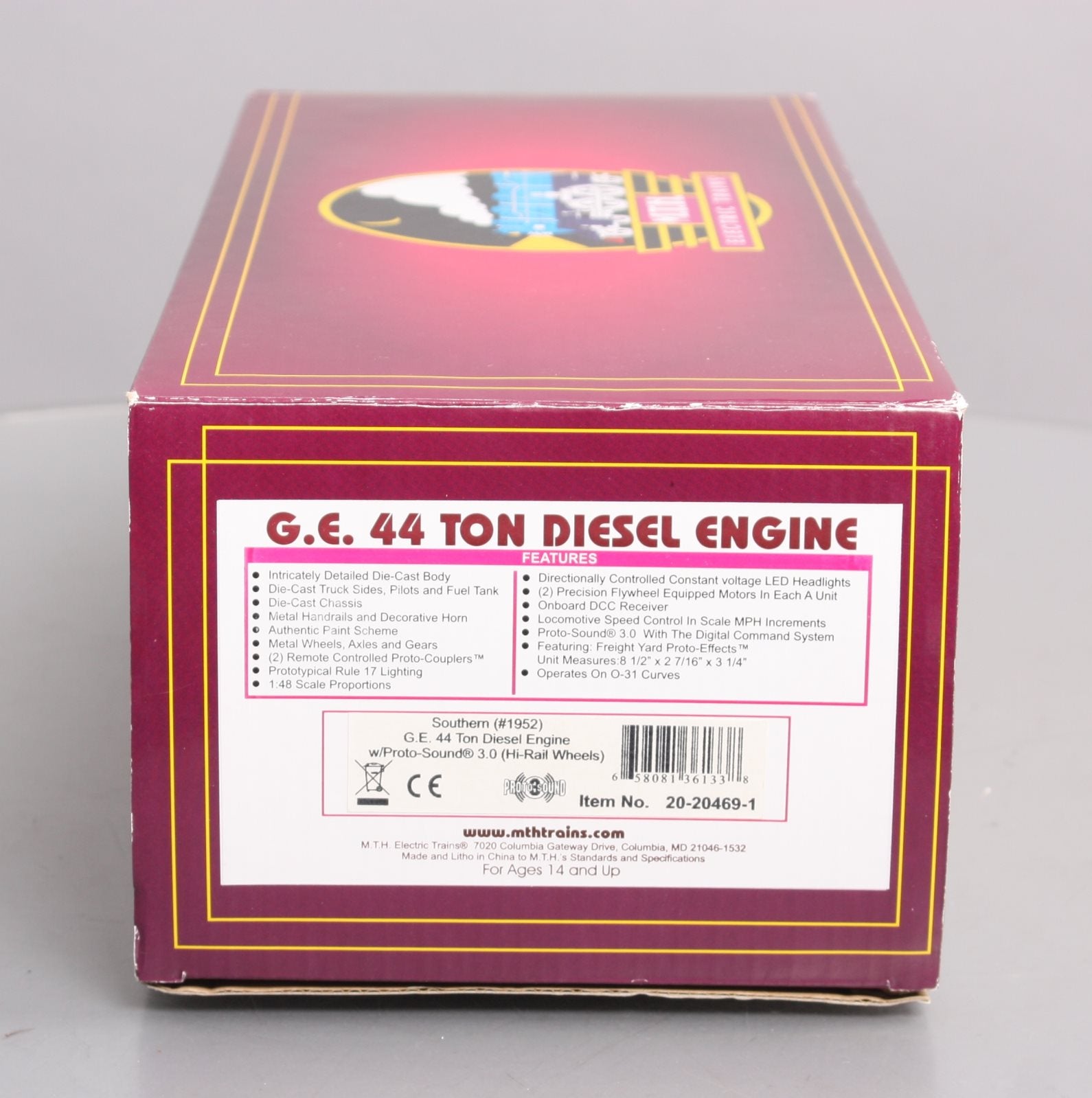 MTH 20-20469-1 O Southern G.E. 44 Ton Diesel Engine w/P-S 3.0 (Hi-Rail) #1952