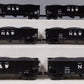 MTH 20-90398 O Norfolk & Western 70-Ton 3-Bay Hopper Car Set (Set of 6)