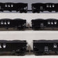 MTH 20-90398 O Norfolk & Western 70-Ton 3-Bay Hopper Car Set (Set of 6)