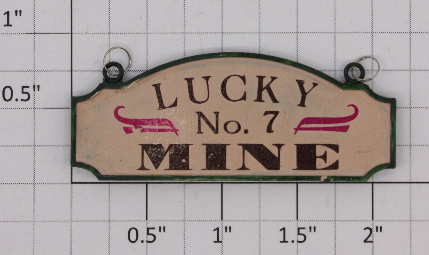 K-Line K43007-01-01 Lucky No. 7 Mine Hanging Sign