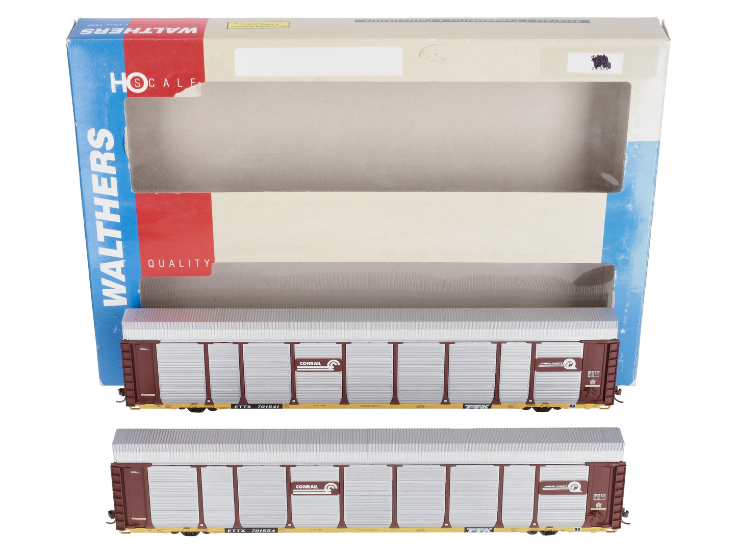 Walthers 932-24857 HO Conrail Thrall 89' Tri-Lvl Auto Carrier (Pack of 2) LN/Box