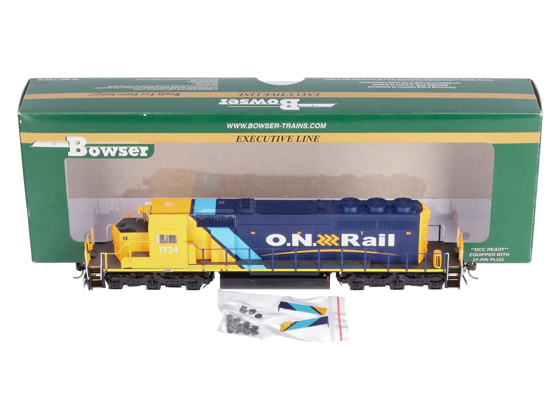 Bowser 24504 HO Ontario Northland GMD SD40-2 Diesel Locomotive w/LokSound #1734