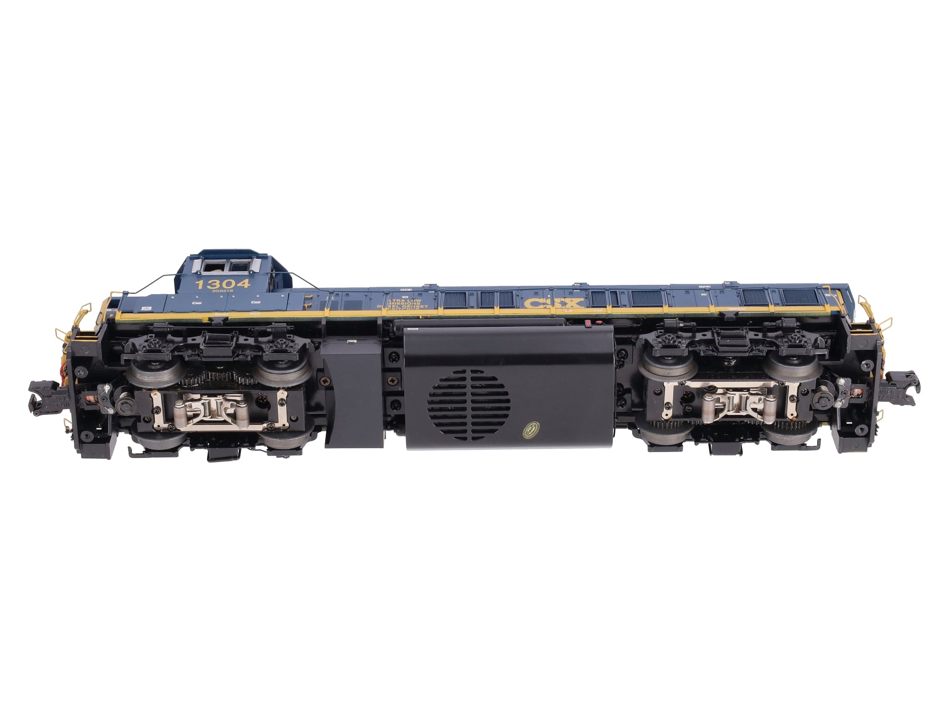 MTH 20-20002-1 O CSX 3GS21B Diesel Engine w/PS2 (Hi-Rail Wheels) #1304