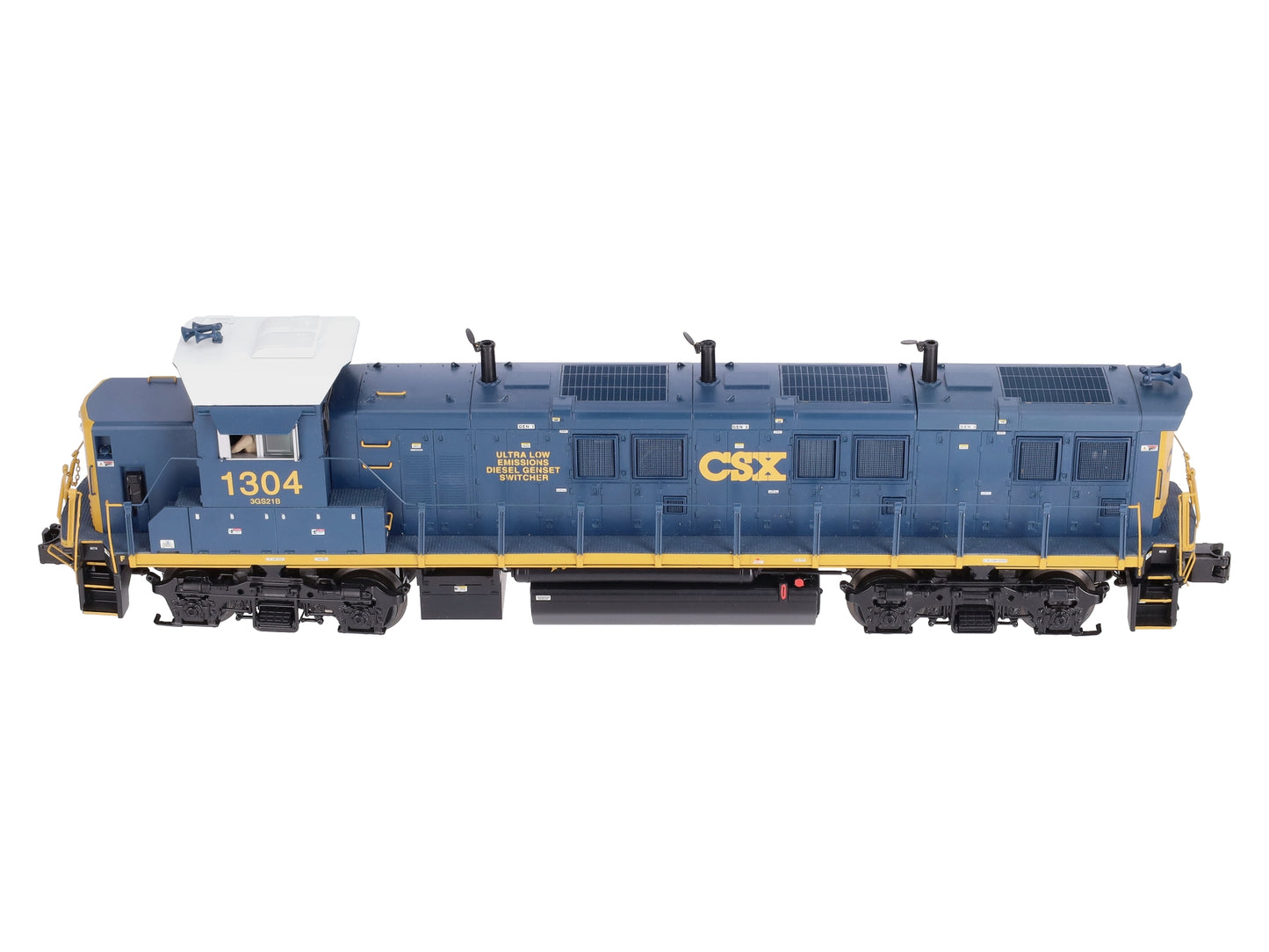 MTH 20-20002-1 O CSX 3GS21B Diesel Engine w/PS2 (Hi-Rail Wheels) #1304
