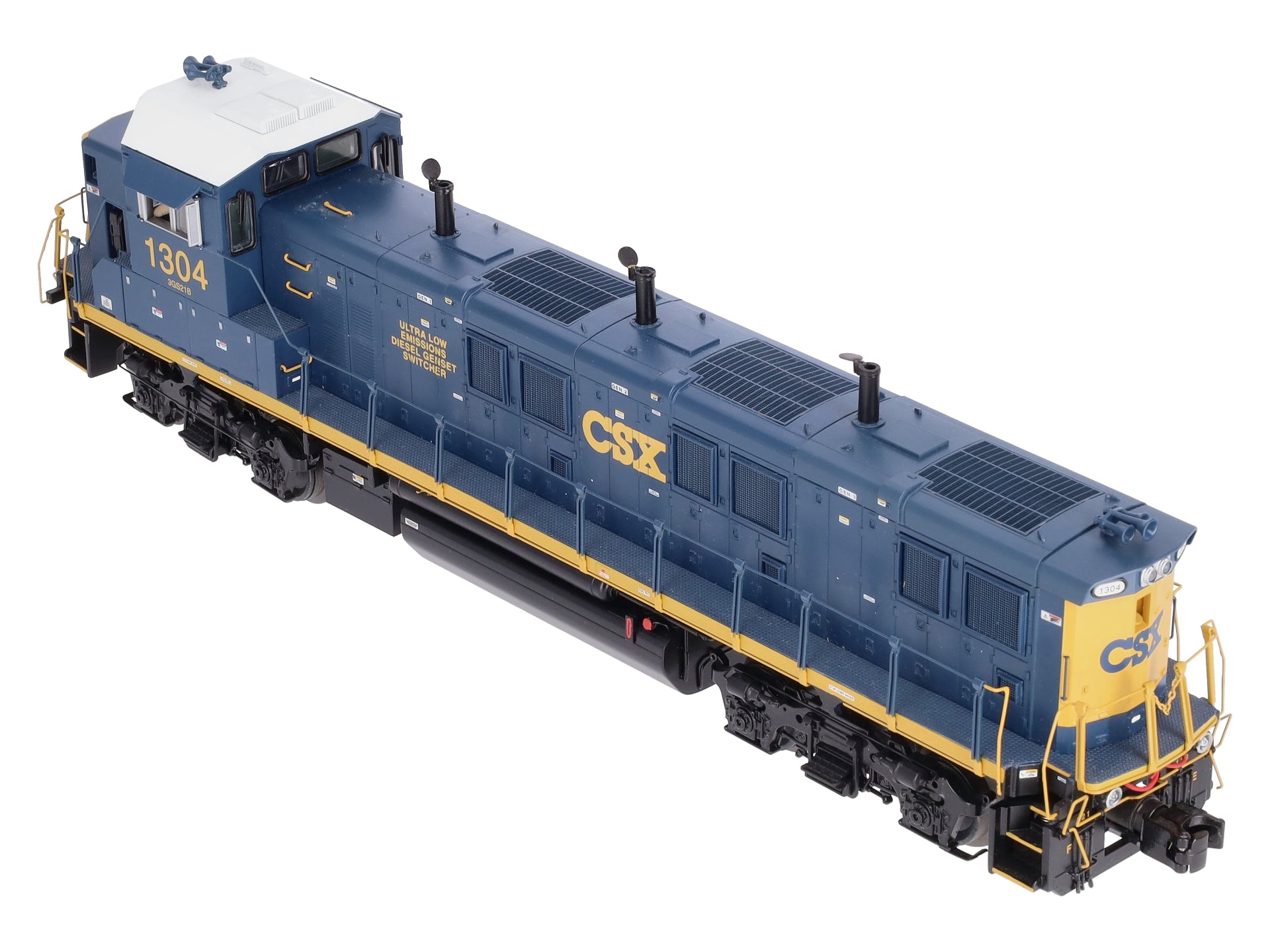 MTH 20-20002-1 O CSX 3GS21B Diesel Engine w/PS2 (Hi-Rail Wheels) #1304