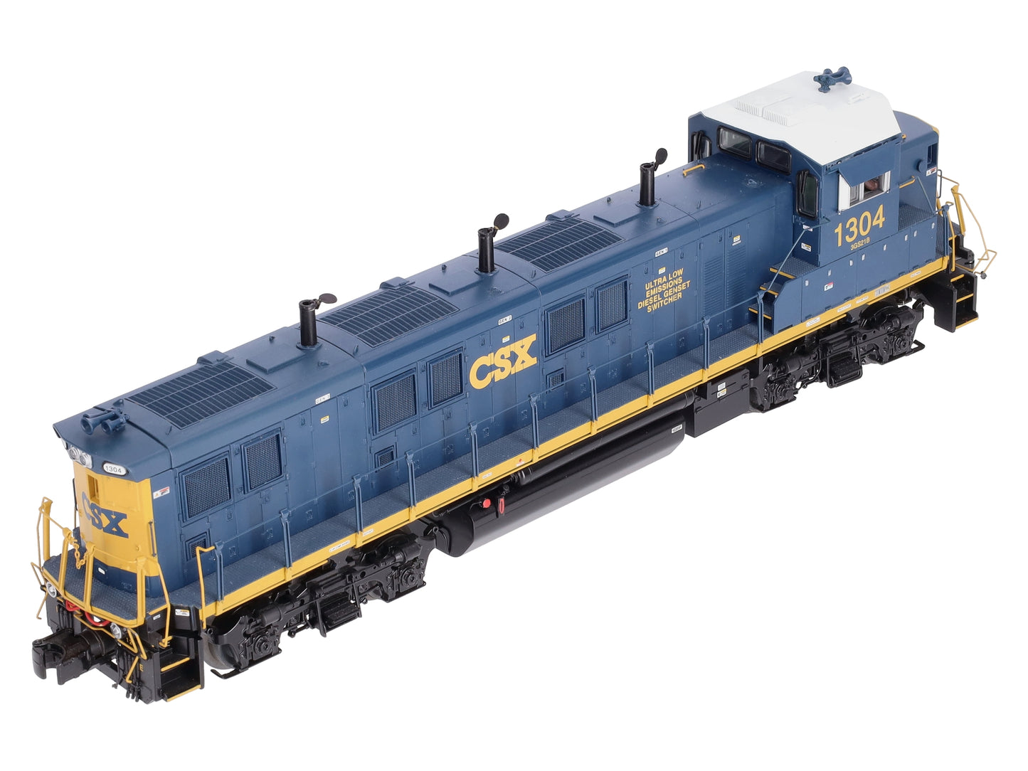 MTH 20-20002-1 O CSX 3GS21B Diesel Engine w/PS2 (Hi-Rail Wheels) #1304