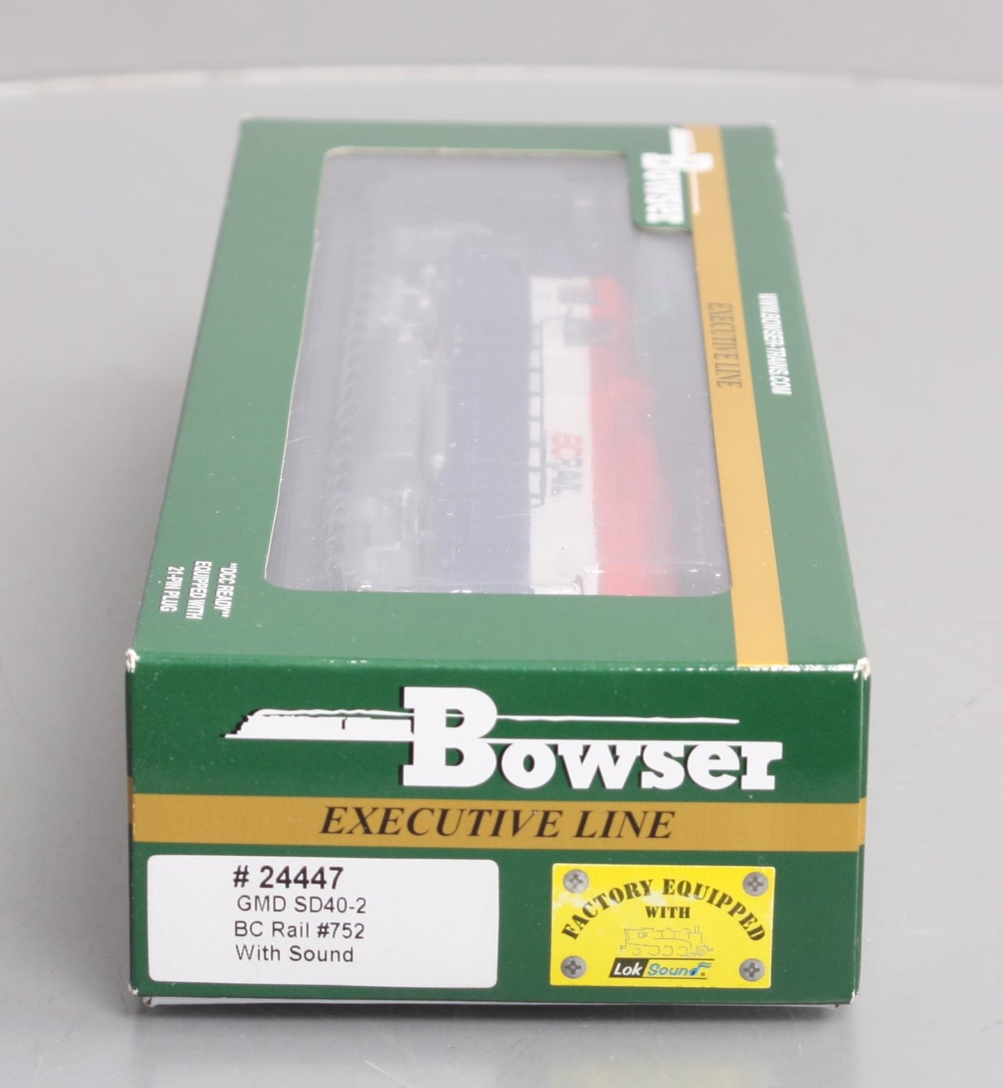 Bowser 24447 HO BC Rail GMD SD40-2 Diesel Locomotive with Sound #752