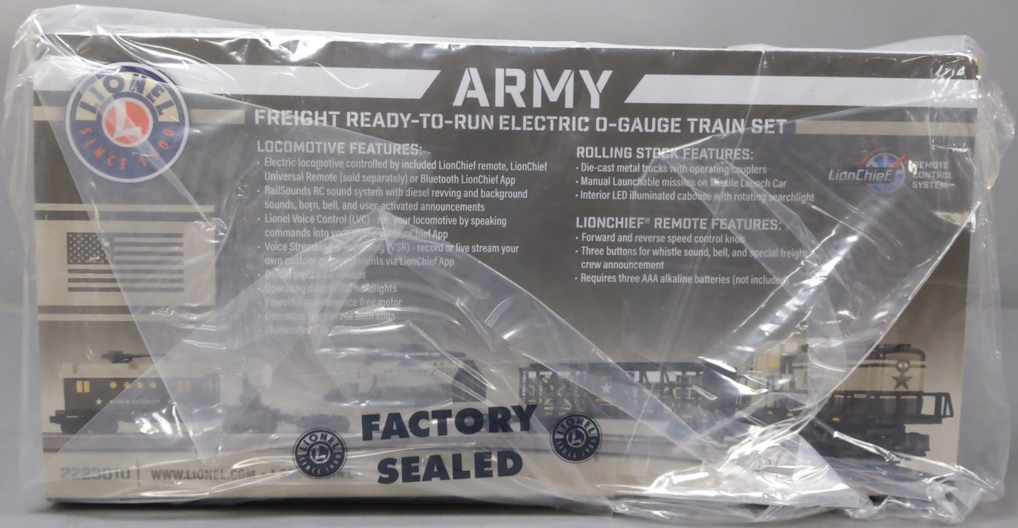 Lionel 2223010 O Gauge US Army LionChief Diesel Freight Starter Train Set