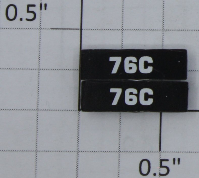 K-Line K25341-X001 #76C Number Board (Set of 2)