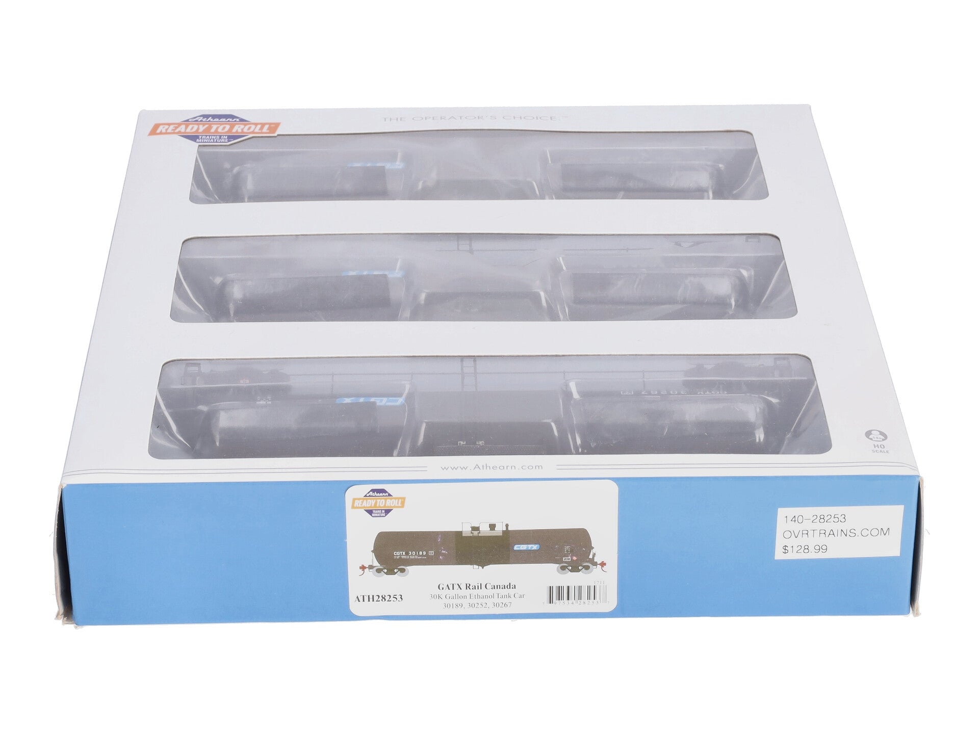 Athearn 28253 HO CGTX RTR 30,000 Gallon Ethanol Tank Car #2 (Set of 3)