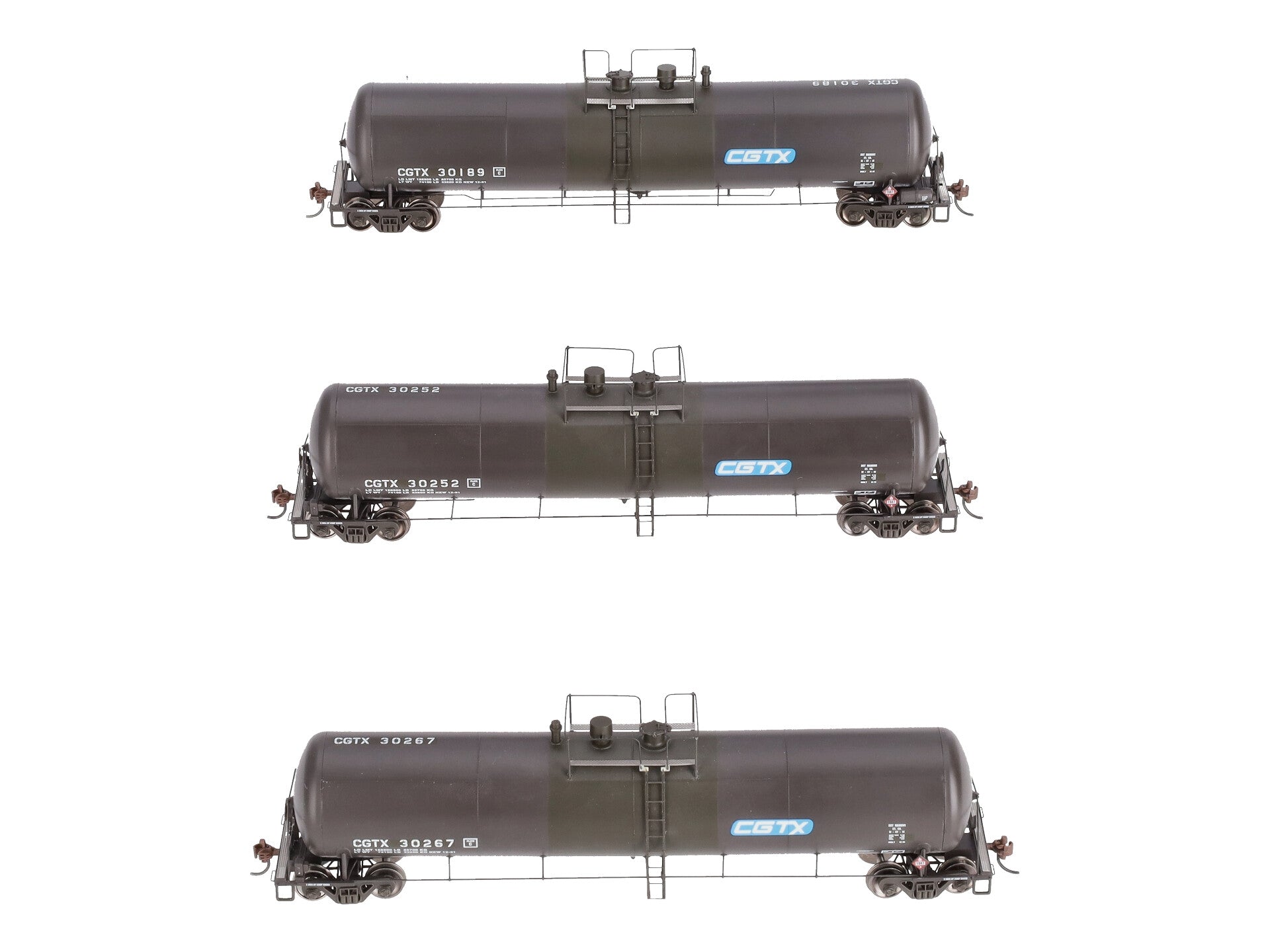 Athearn 28253 HO CGTX RTR 30,000 Gallon Ethanol Tank Car #2 (Set of 3)