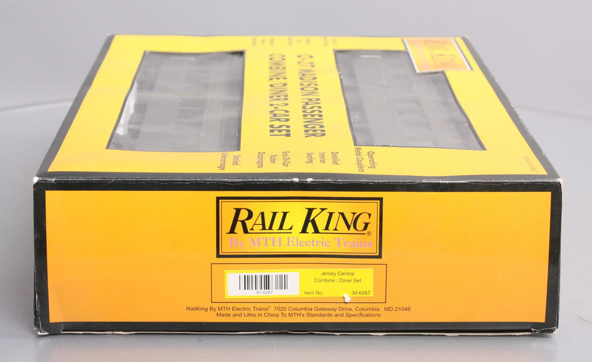 MTH 30-6267 O Gauge Jersey Central RailKing O-27 Madison Combo/Diner (Set of 2) LN/Box