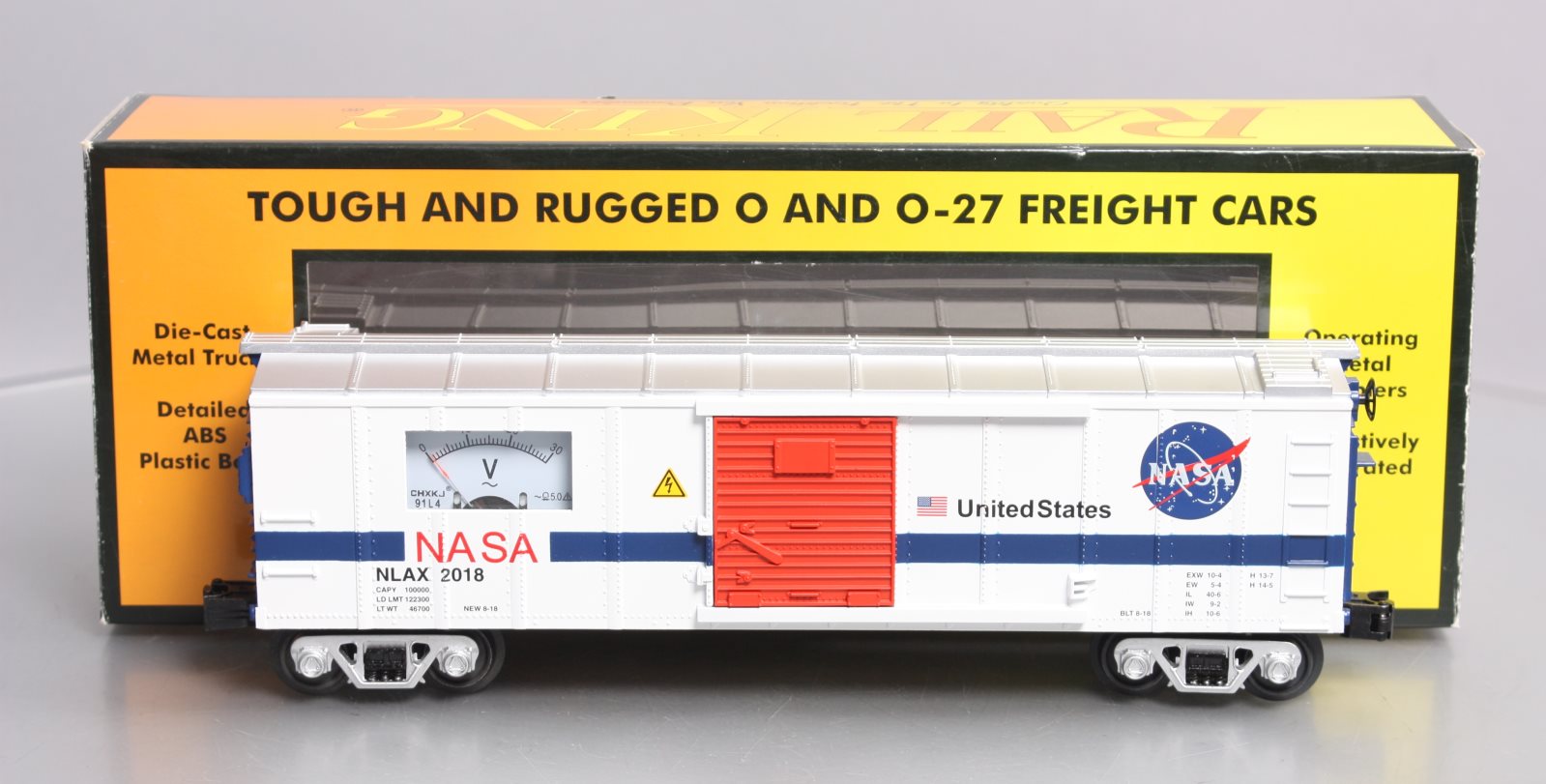 MTH 30-74944 O NASA Box Car with Power Meter #2018