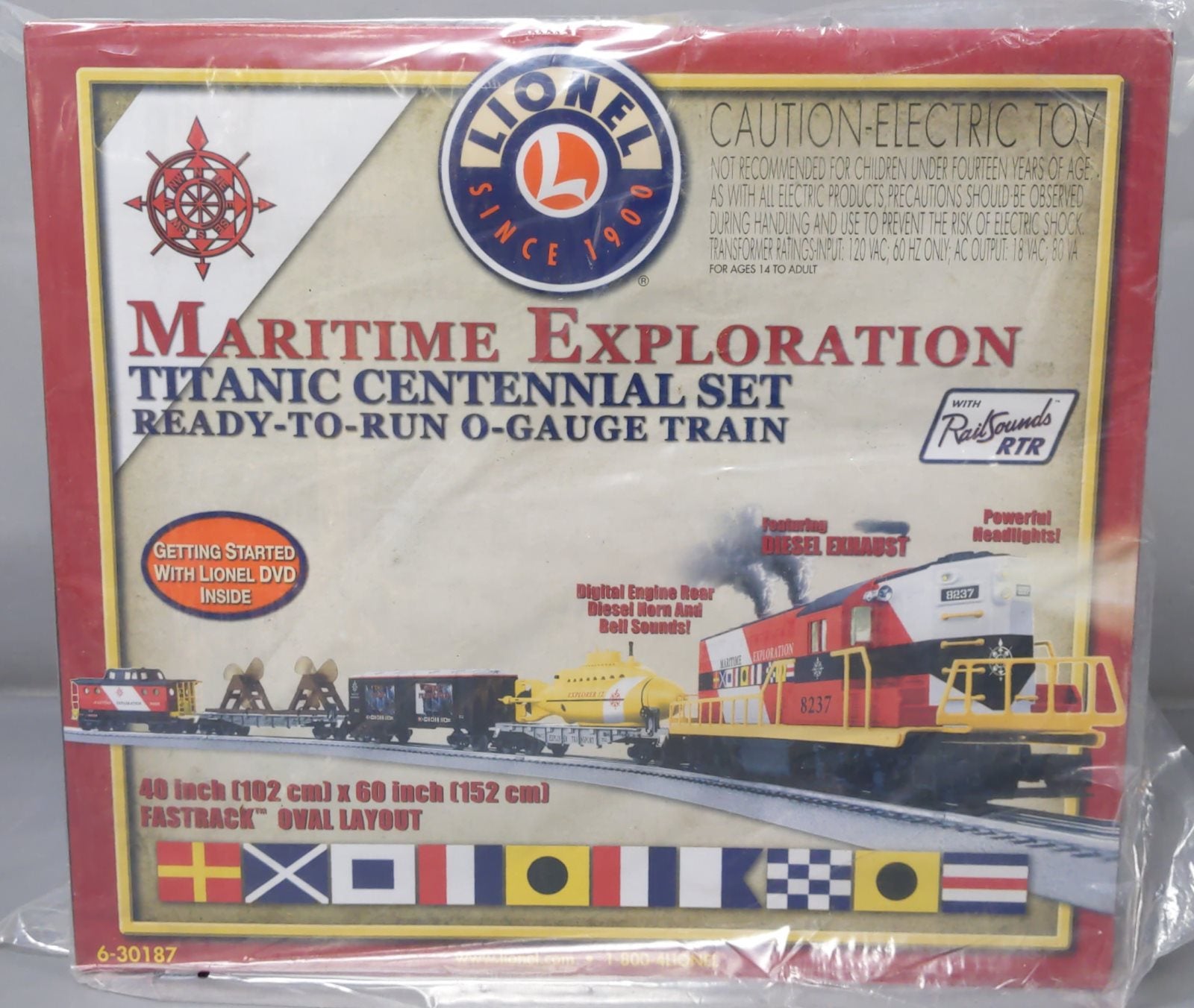 Lionel 6-30187 Maritime Exploration O Gauge Diesel Freight Train Set