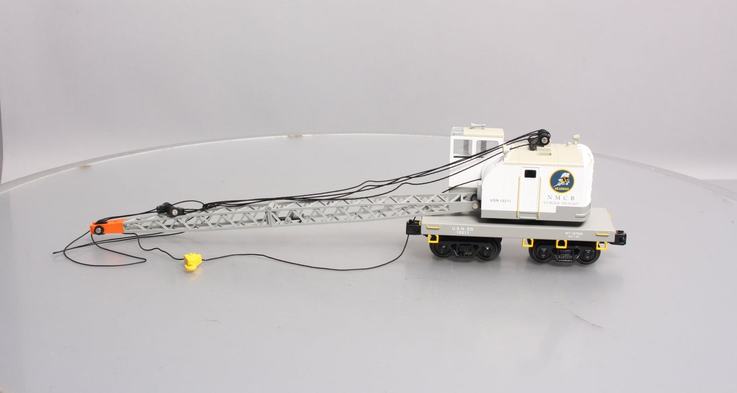 MTH 30-79659 O U.S. Navy RailKing American Crane Car #10211