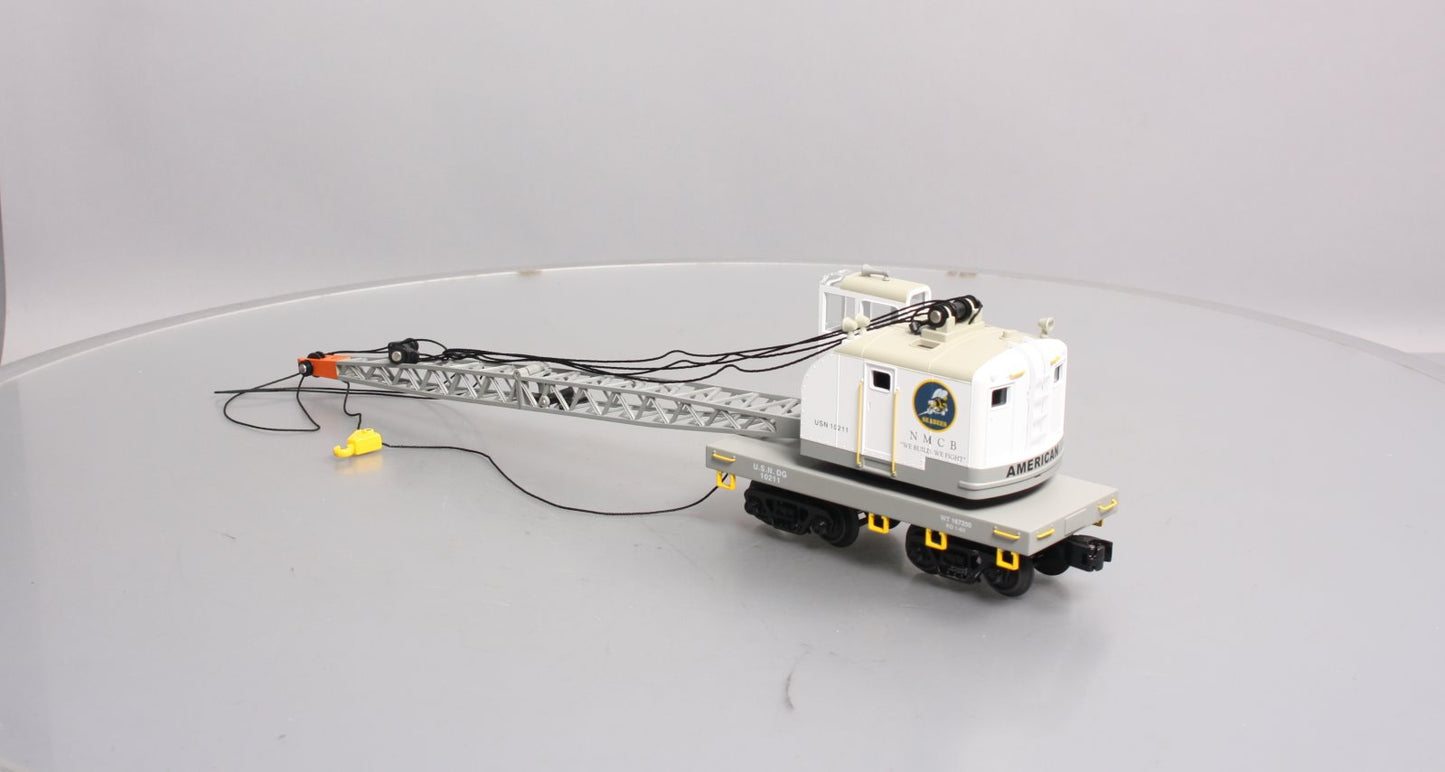 MTH 30-79659 O U.S. Navy RailKing American Crane Car #10211
