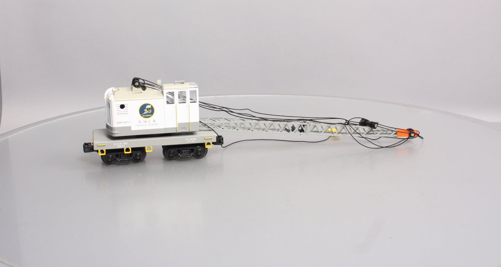 MTH 30-79659 O U.S. Navy RailKing American Crane Car #10211