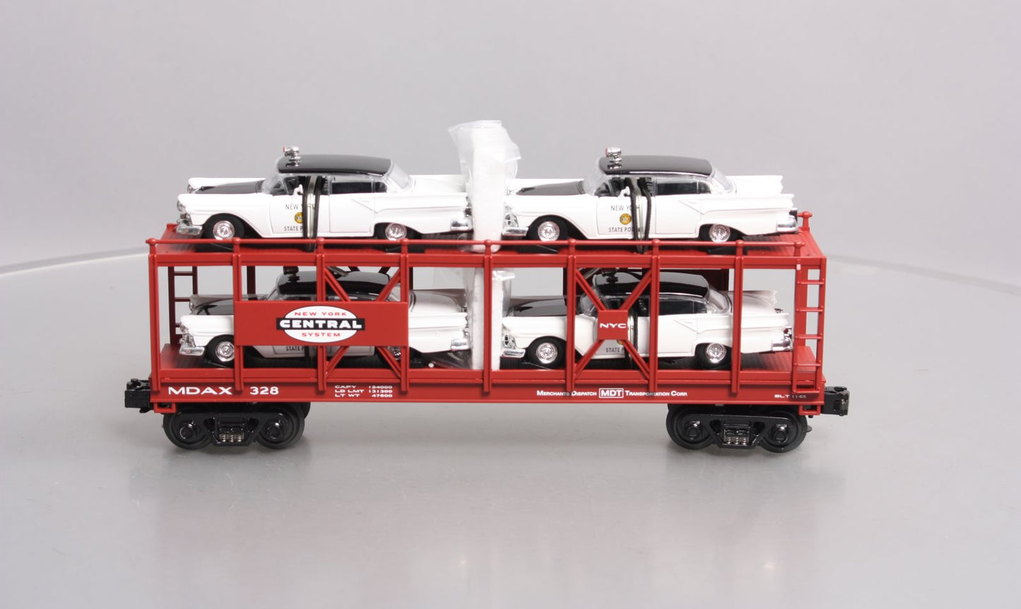 MTH 30-76069 O Gauge NYC Auto Carrier #328 w/NY Police Cars LN/Box