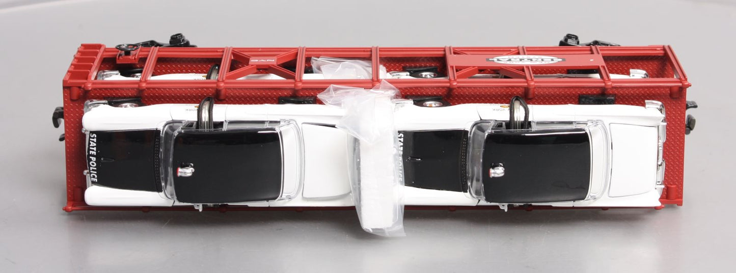 MTH 30-76069 O Gauge NYC Auto Carrier #328 w/NY Police Cars LN/Box