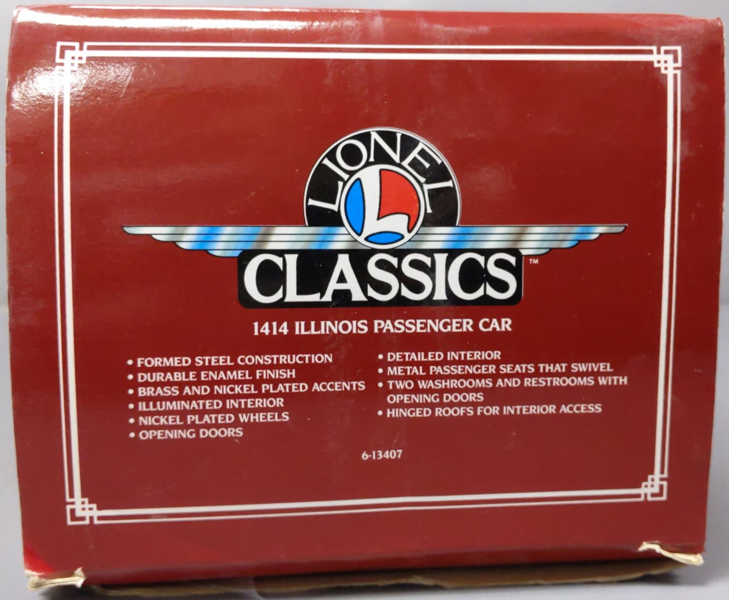 Lionel 6-13407 Standard Gauge Illinois Passenger Car #1414 EX/Box