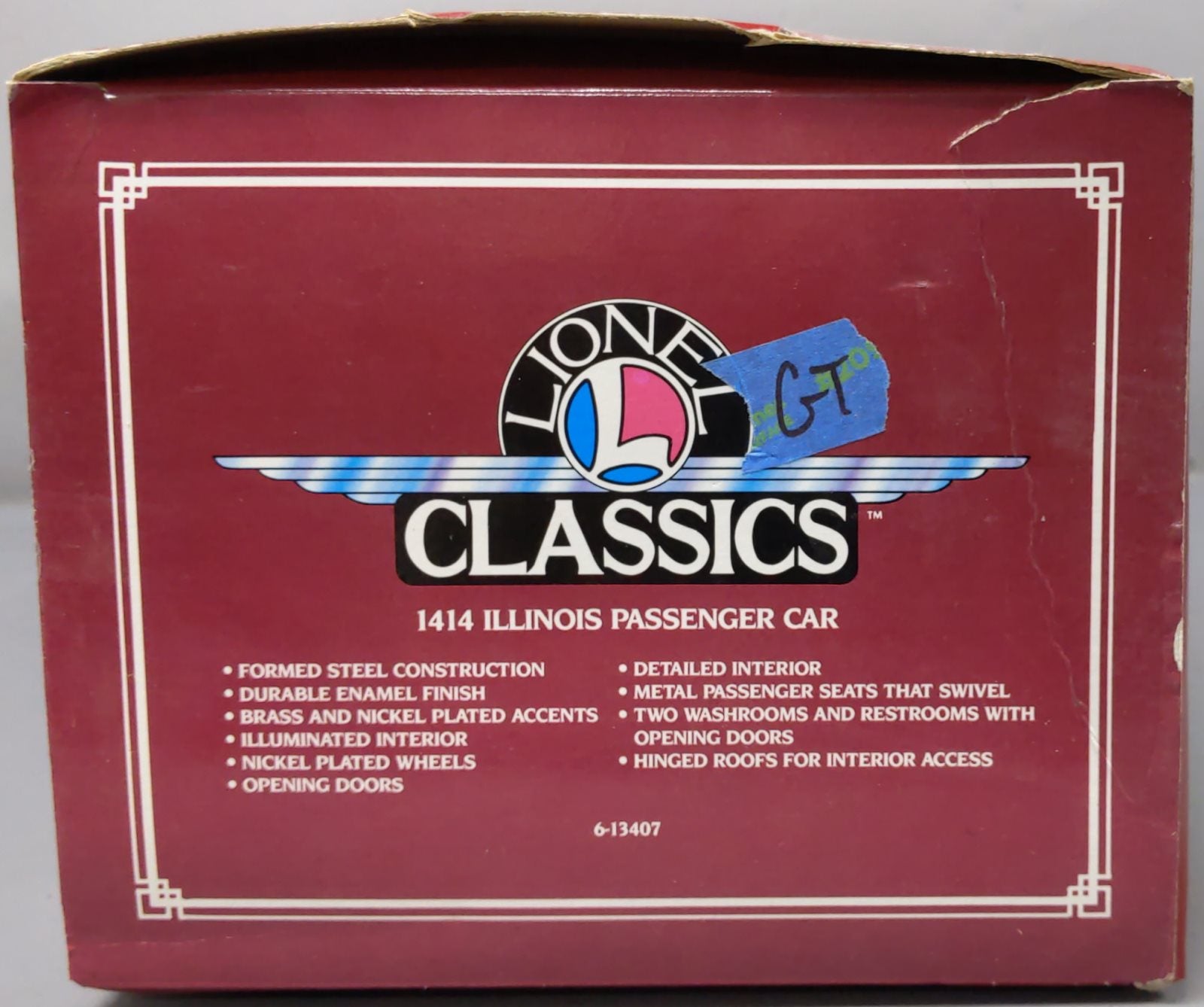 Lionel 6-13407 Standard Gauge Illinois Passenger Car #1414 EX/Box