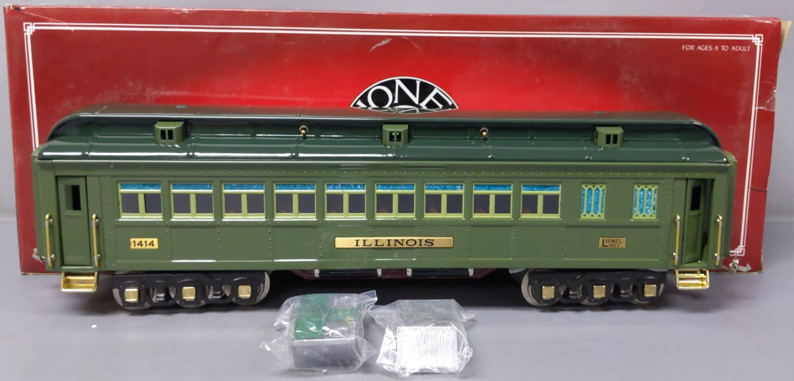 Lionel 6-13407 Standard Gauge Illinois Passenger Car #1414 EX/Box