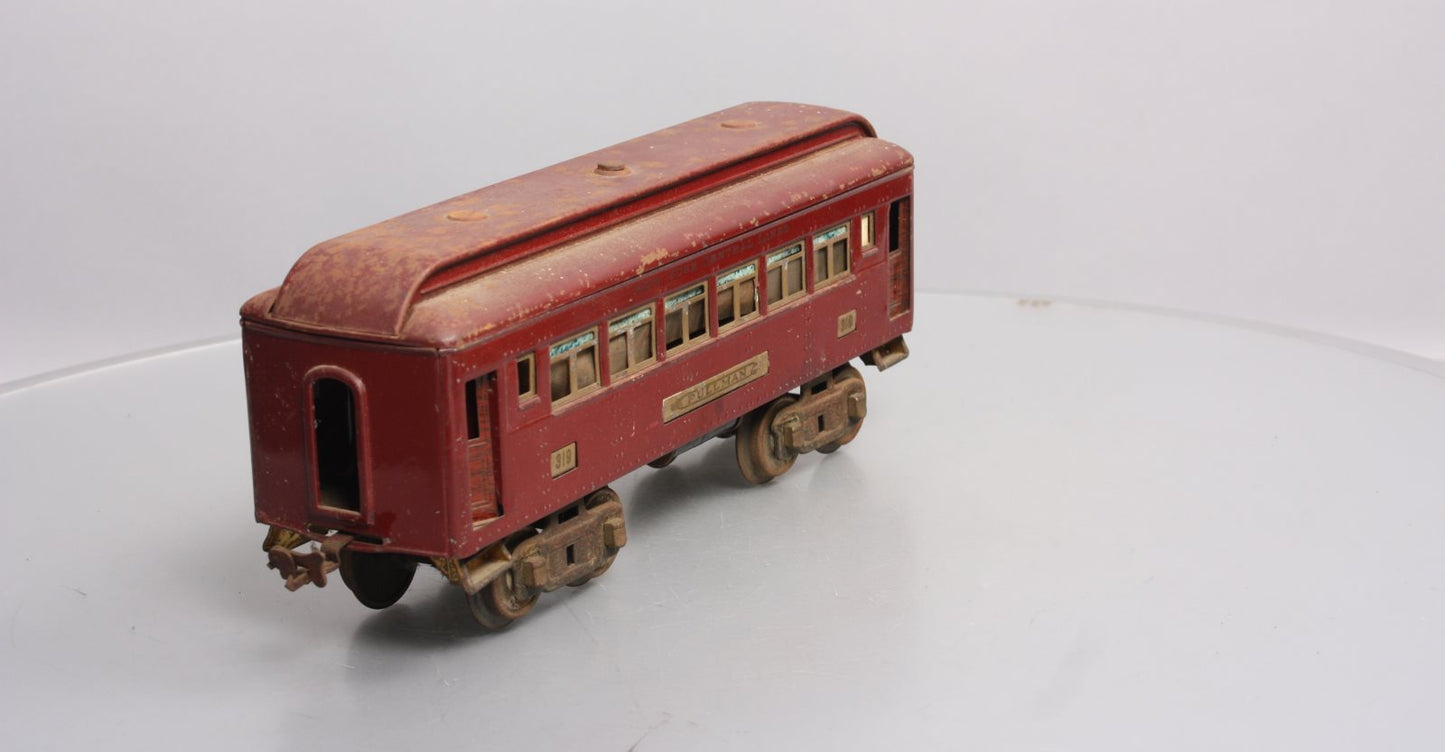 Lionel 319 Vintage Standard Gauge Maroon Tinplate Pullman
